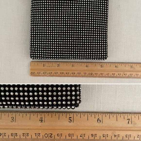 Rhinestone encrusted mini bag with removable crossbody chain strap, 5" x 8" - Picture 12 of 13